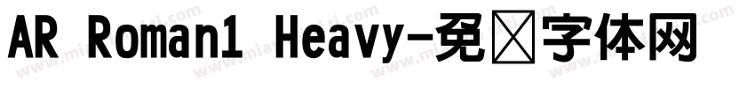 AR Roman1 Heavy字体转换